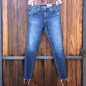 AG-ED Denim Skinny Jeans Raw Hem 29R Super Skinny